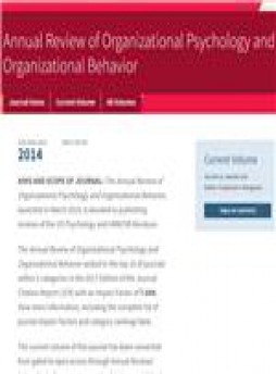 Annual Review Of Organizational Psychology And Organizational Behavior雜志